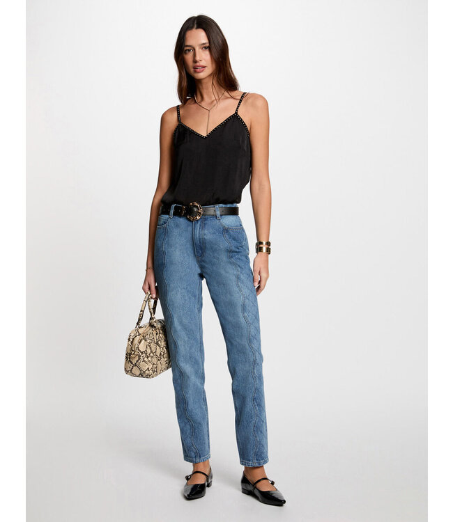 Morgan de toi Morgan Top Ostud Black