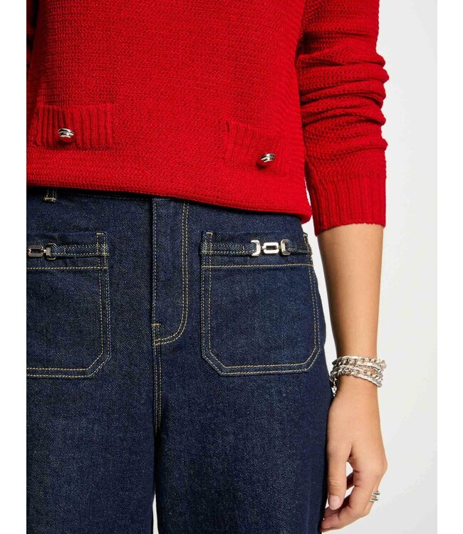 Morgan Top Msuni Cerise Red