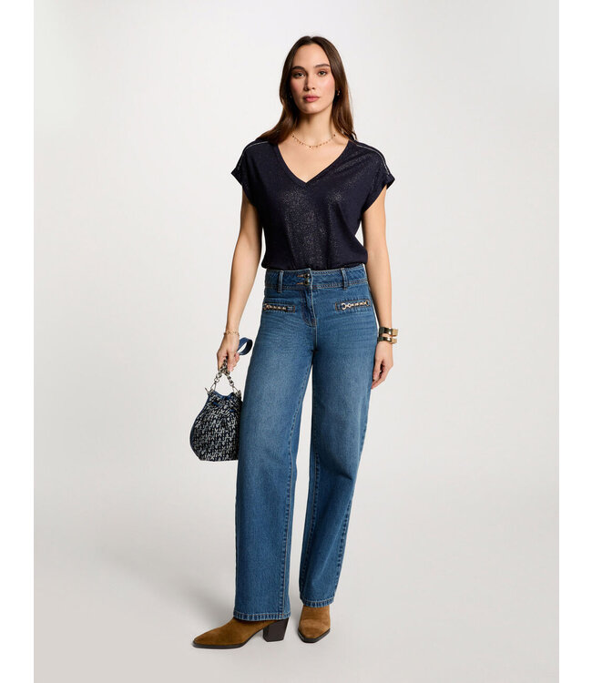 Morgan de toi Morgan T-shirt Dema Marine Blue