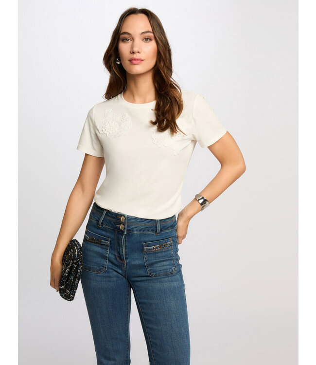 Morgan de toi Morgan T-shirt Dfleur Off White