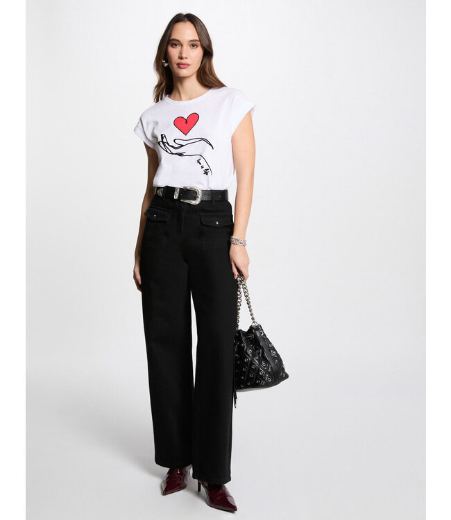 Morgan de toi Morgan T-shirt Dlife Off White
