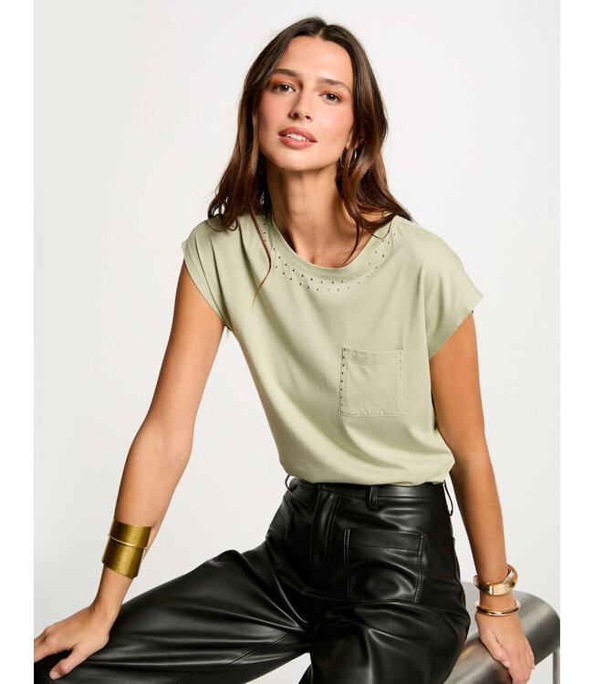 Morgan de toi Morgan T-shirt Dyrou Matcha Green