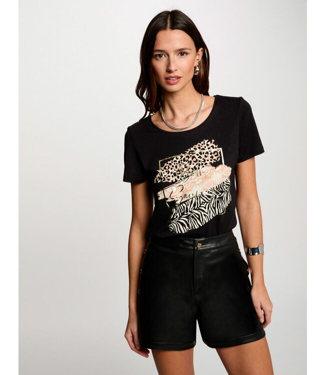 Morgan de toi Morgan T-shirt Dsafa Zwart