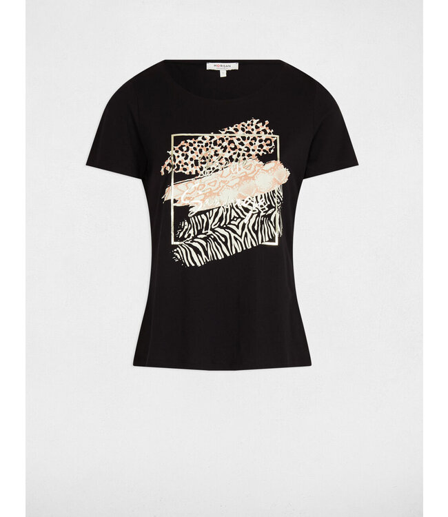 Morgan T-shirt Dsafa Zwart