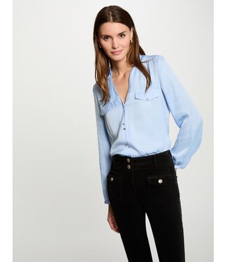 Morgan de toi Morgan Blouse Cibile Blue