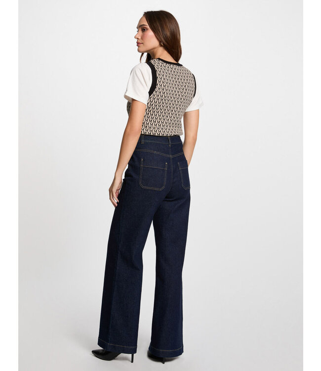 Morgan Top Mesto Argile/Black