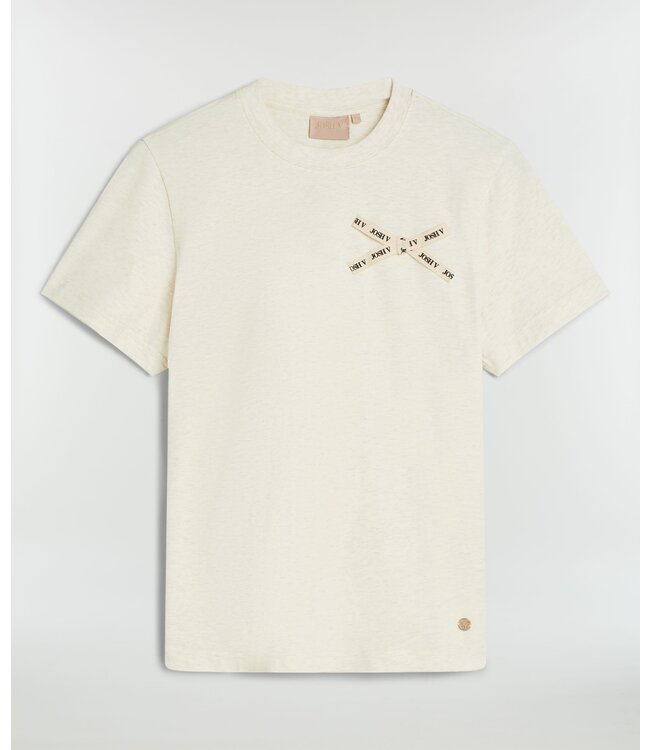 Josh V Josh V T-shirt Dorie Bow Ecru Melange