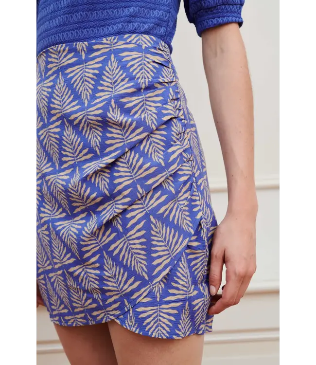 Lofty Manner Rok Milou Zigzag Leaves Print