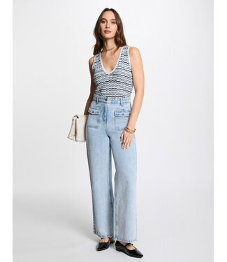 Morgan de toi Morgan Top Minko Multico print blue
