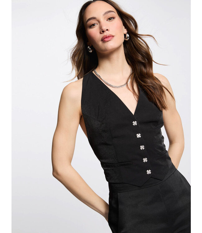 Morgan de toi Morgan Top / Gilet Cteo.f Black