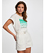 Morgan de toi Morgan T-shirt Damor Off White / Green