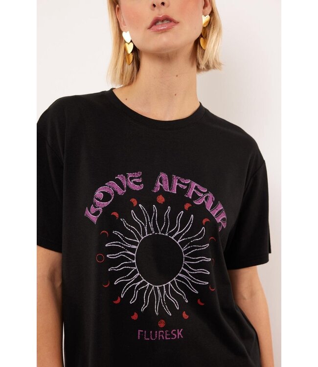 Fluresk T-shirt Viola Black