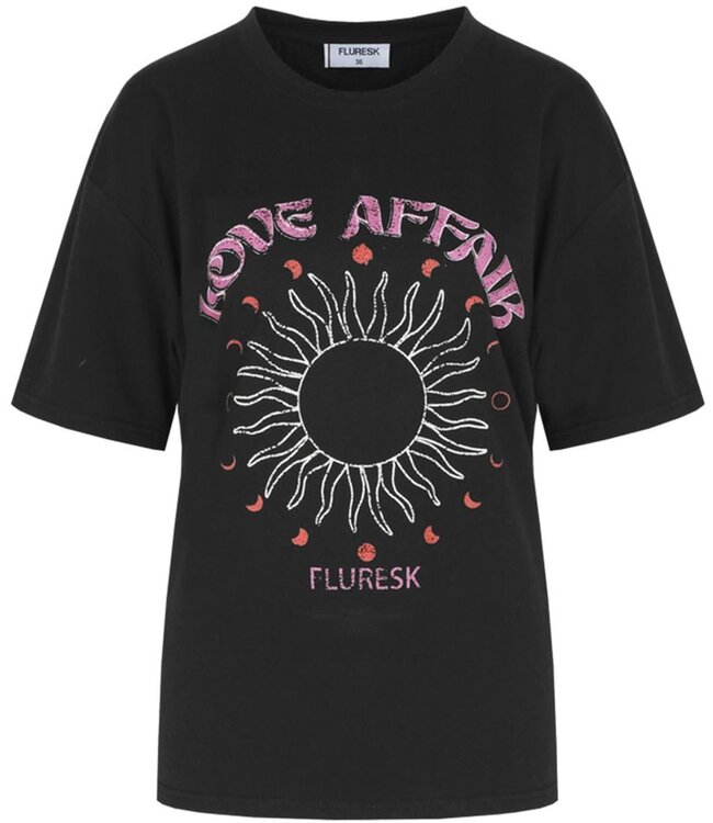 Fluresk T-shirt Viola Black