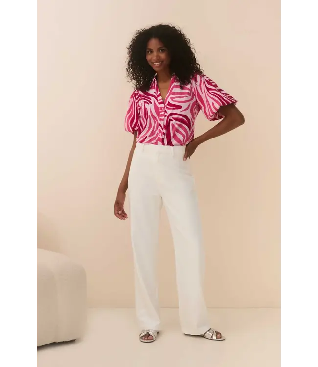 Lofty Manner Lofty Manner Blouse Safia Logo zebra print