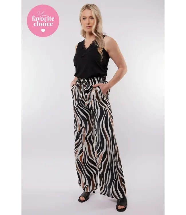 C&S The Label C&S Broek Taurito Offwhite / Tiger Eye
