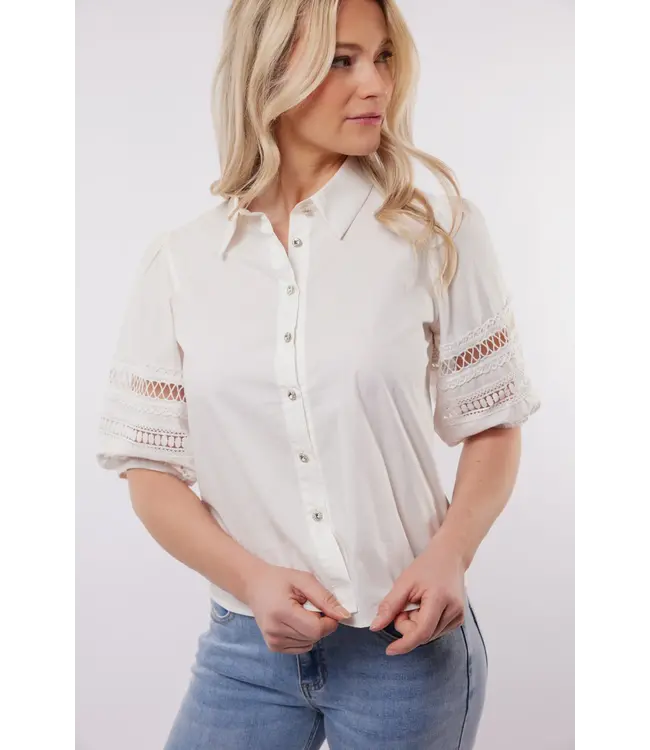 C&S The Label C&S Blouse Santa Cruz Offwhite