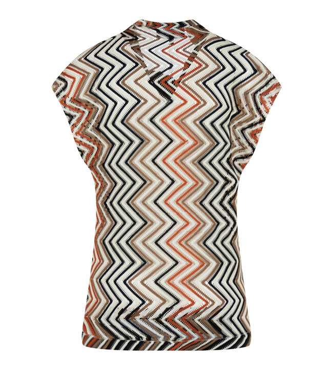 Elvira Top Lize Zigzag Bronzed