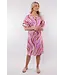 C&S The Label C&S Jurk Puerto Rico Offwhite / Super Pink