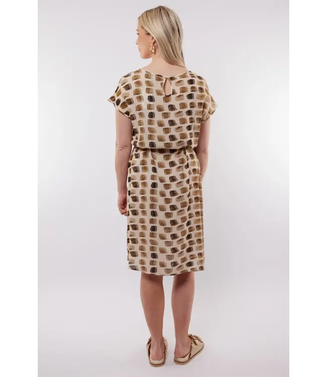 C&S Jurk Olivenza Sand / Mustard Olive