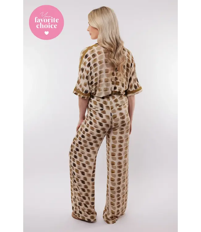 C&S Broek Zafra Sand / Olive Mustard Olive