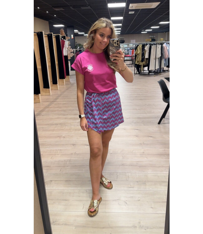Lofty Manner Skort Vanessa Multi Wave Print