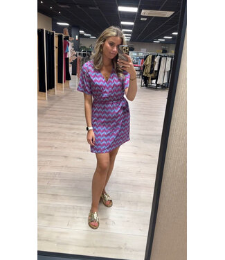 Lofty Manner Lofty Manner Jurk Nisha Multi Wave Print