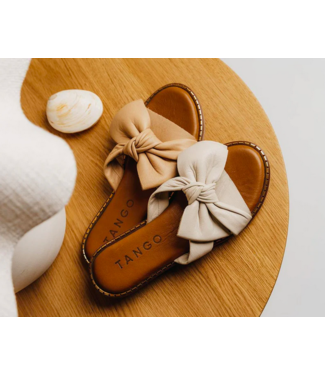 Tango Tango Slipper Audrey 1-b Bone White Bow