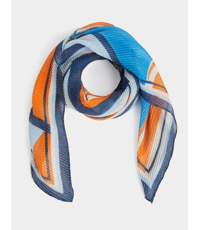 Morgan Sjaal 5Mopi Orange/Blue Print