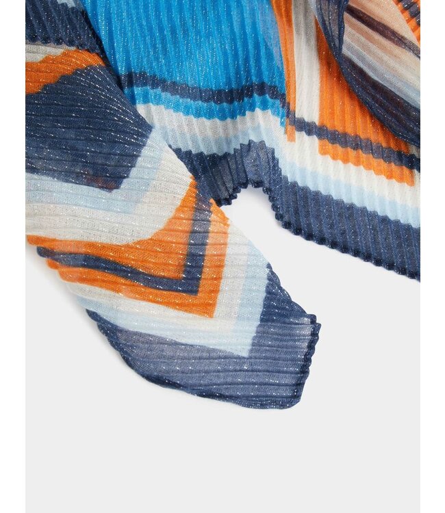 Morgan Sjaal 5Mopi Orange/Blue Print
