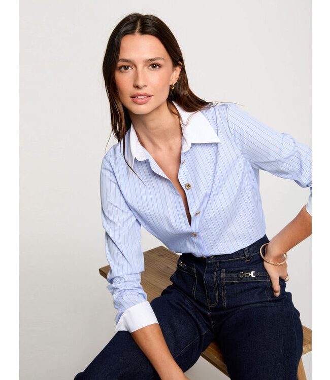 Morgan Blouse Ckara Blue/White
