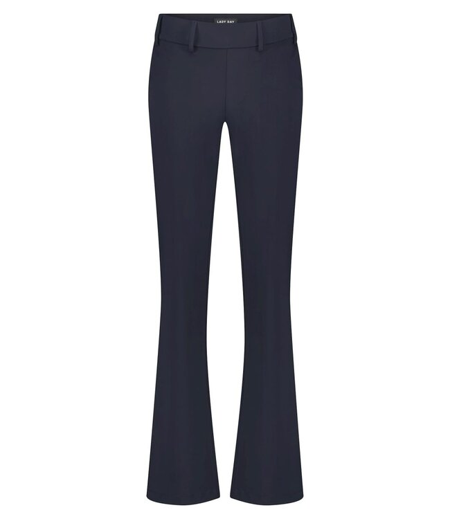 Lady Day Broek Long Poppy Flared Blue (Extra lang)