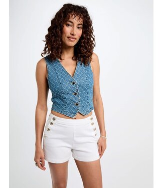 Morgan de toi Morgan Gilet Coshel Denim Stone