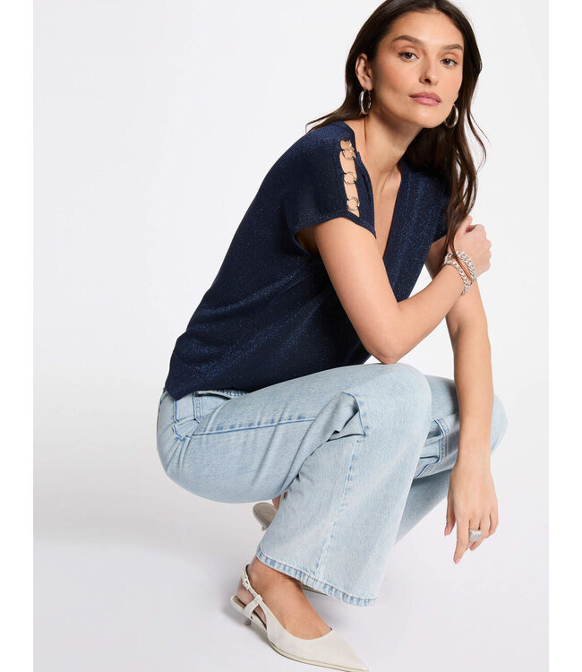 Morgan Top Mring Ardoise Dark Blue