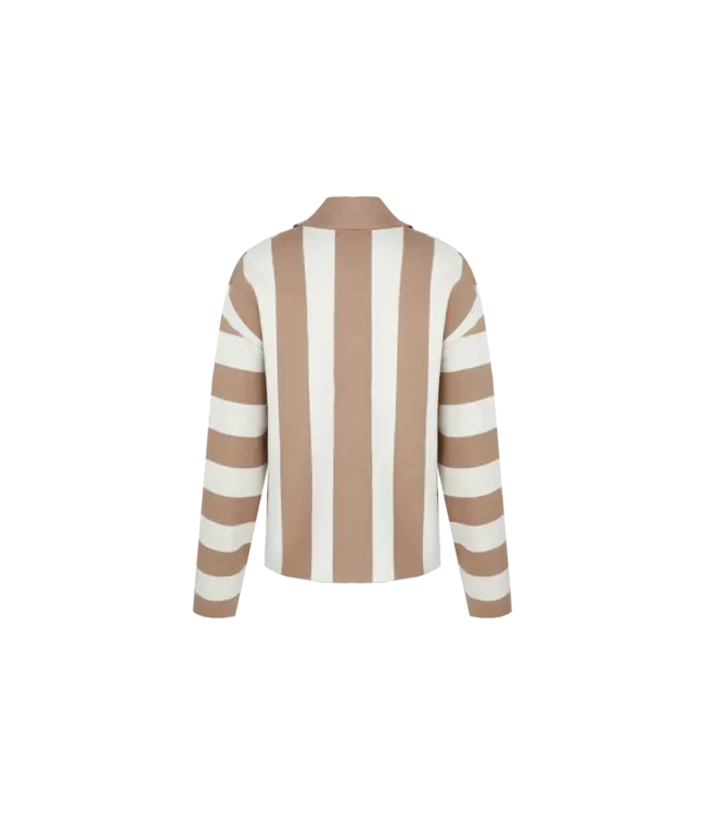 C&S Vest Cecillia Wool White / Light Camel