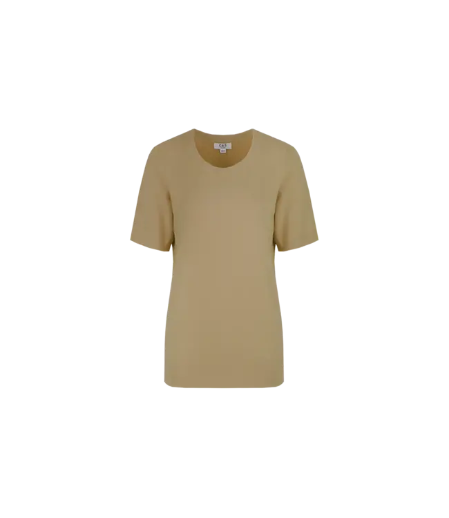 C&S Knit Top Anne Light Camel