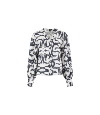 C&S The Label C&S Blouse Babette Offwhite/Black