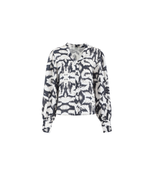 C&S Blouse Babette Offwhite/Black