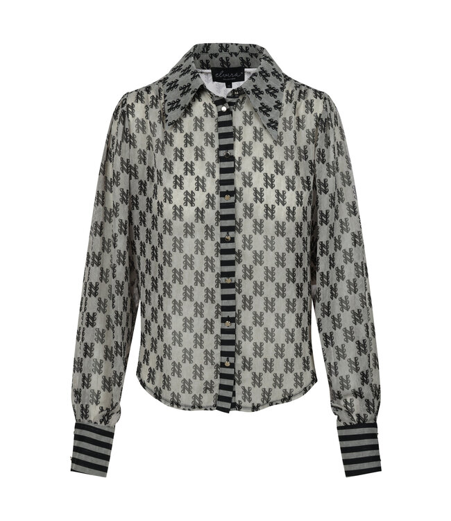 Elvira Blouse Renzo Brown Print