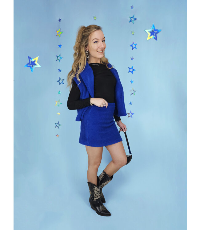 Zoen Gilet Elvie Fluffy Cobalt Blue