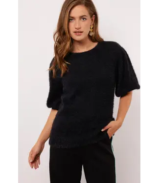 Fluresk Fluresk Top Moraine Knit Black