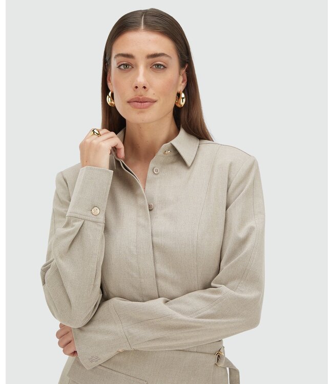 Josh V Blouse Ava Warm Grey