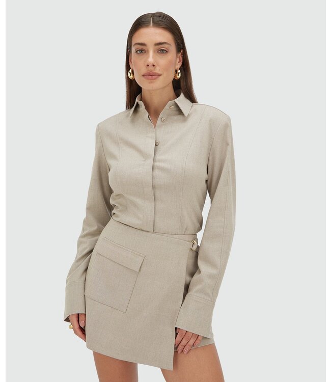 Josh V Blouse Ava Warm Grey