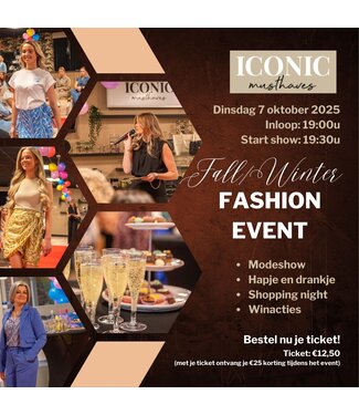 Tickets Ticket Fall/Winter '25 Fashion Event Dinsdag 7 Oktober 19:00u