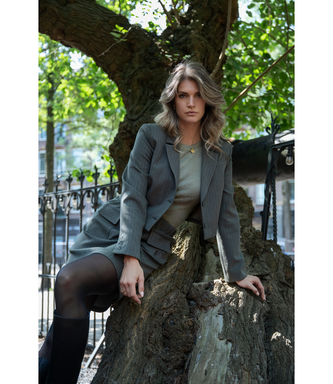 Elvira Blazer Claire Green Stripe