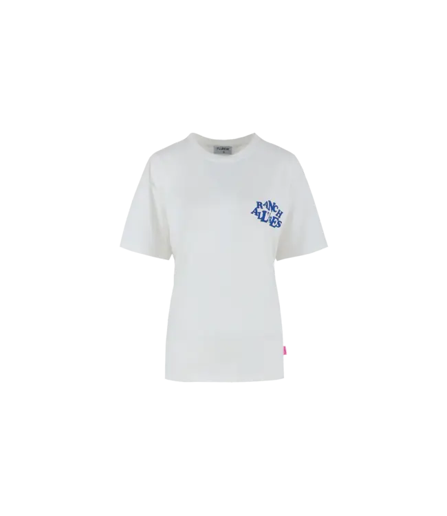 Fluresk T-shirt Mace Offwhite / Trypan Blue