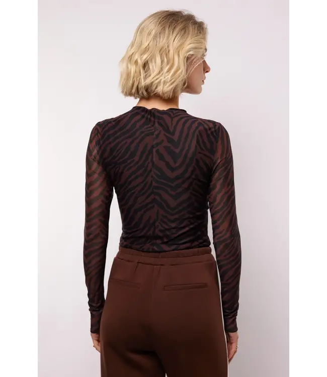 Fluresk Top Lawrence Mocha Brown / Black