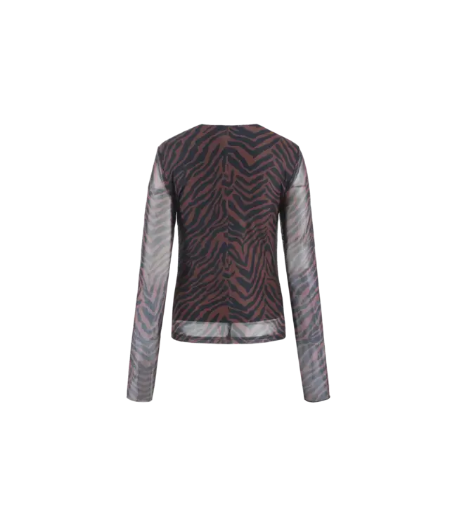 Fluresk Top Lawrence Mocha Brown / Black