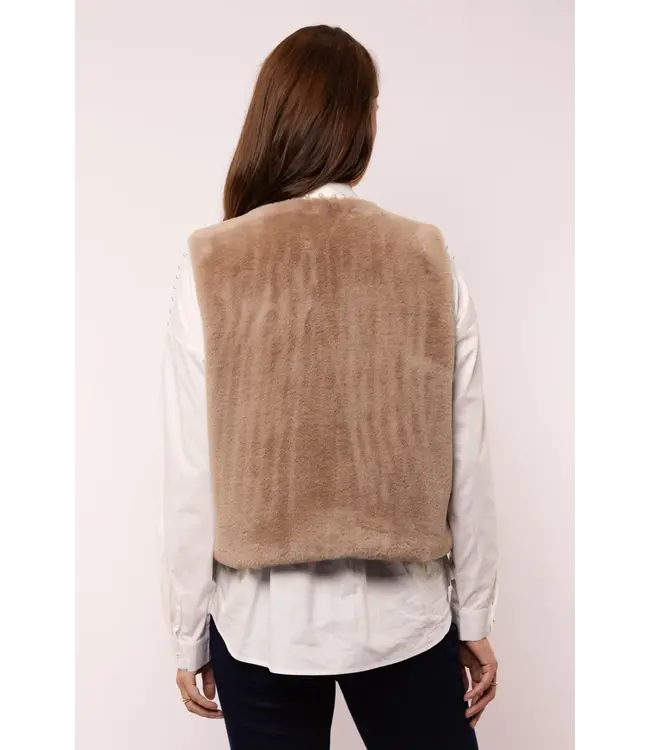 G-maxx Gilet Lalita Grey Brown