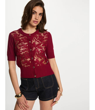 Morgan de toi Morgan Vest Myong Raisin bordeaux