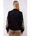 C&S Blouse Lisanne Black / Light Camel